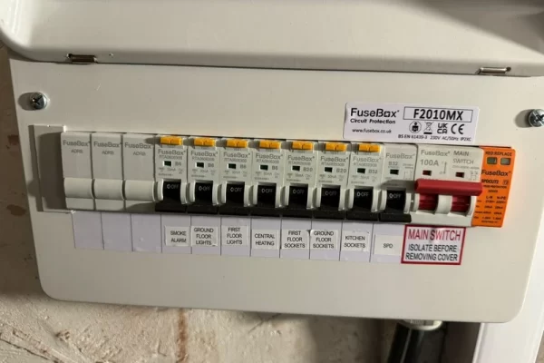 Close up of a fuse box